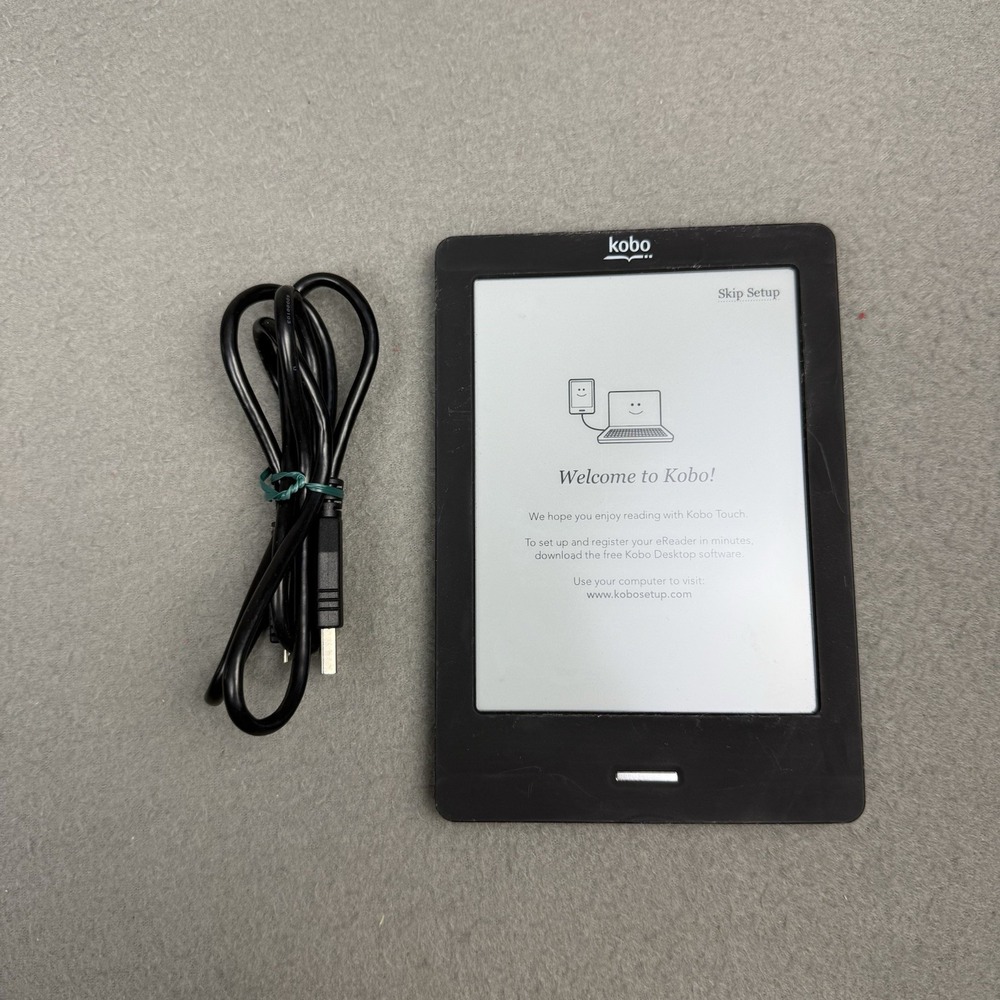 Kobo N905 Touch E-Reader Tablet With 6" Display Wi-Fi Factory Reset TESTED